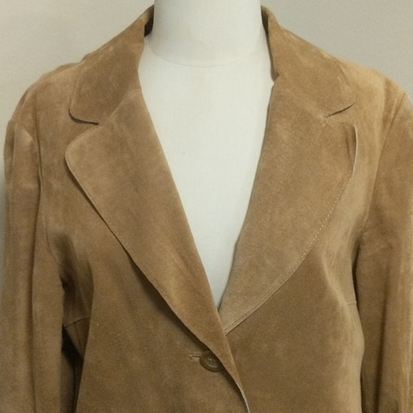 H & M 100 % suede coat in camel beige - Picture 2 of 11